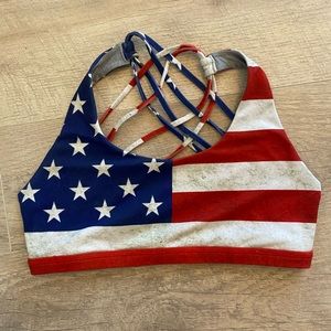 Born Primitive American Flag sports bra